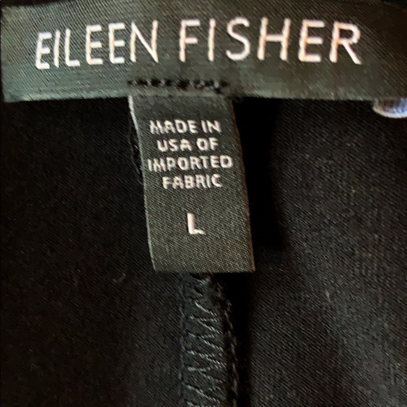Eileen Fisher Twist Front Black Sleeveless Tunic - Picture 5 of 6